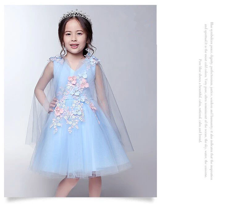 Элегантное свадебное платье с блестками для девочек цветочным узором Нарядное