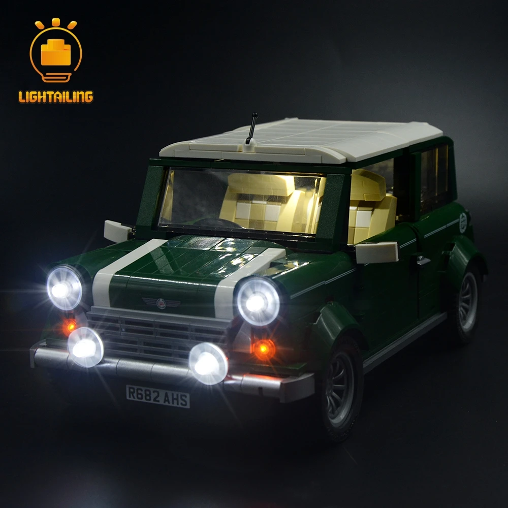 Светильник, светодиодный светильник, комплект, модель Mini Cooper, строительный блок, светильник, комплект, совместимый с 10242