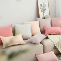 solid suede cushion cover grey orange pink home decorative pillow cover lumber pillow case 45x45cm30x50cm60x60cm