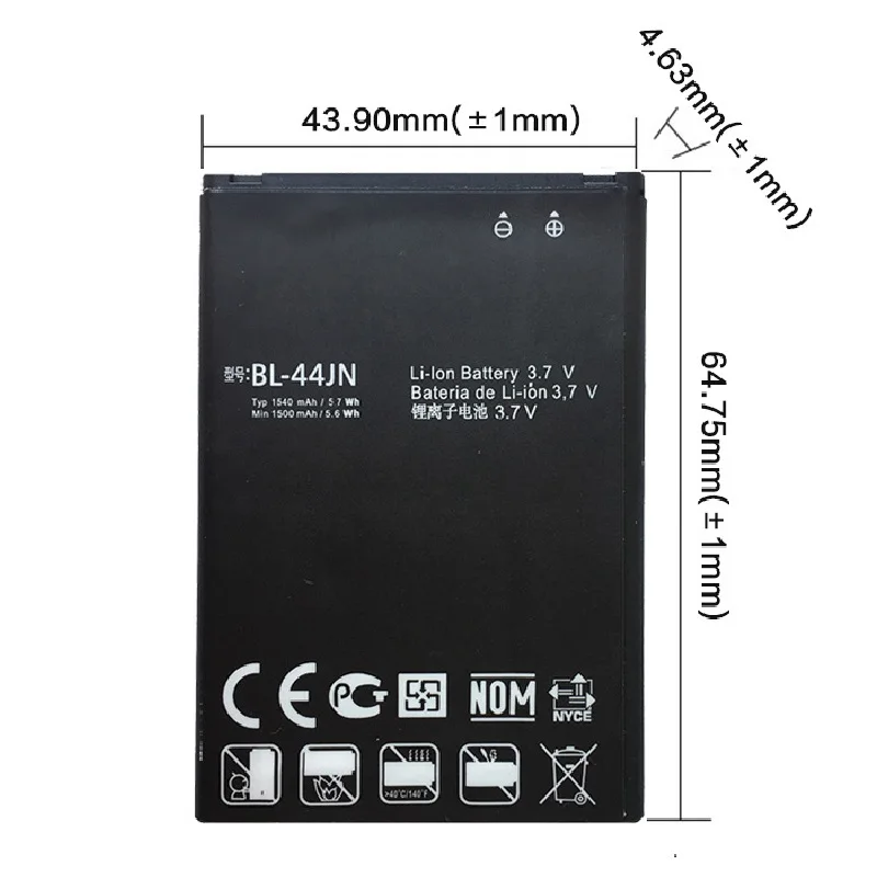 Новый BL-44JN BL 44JN BL44JN мобильный телефон li-ion Аккумулятор для LG P970 E730 P690 P693 E510 C660 p698 c660