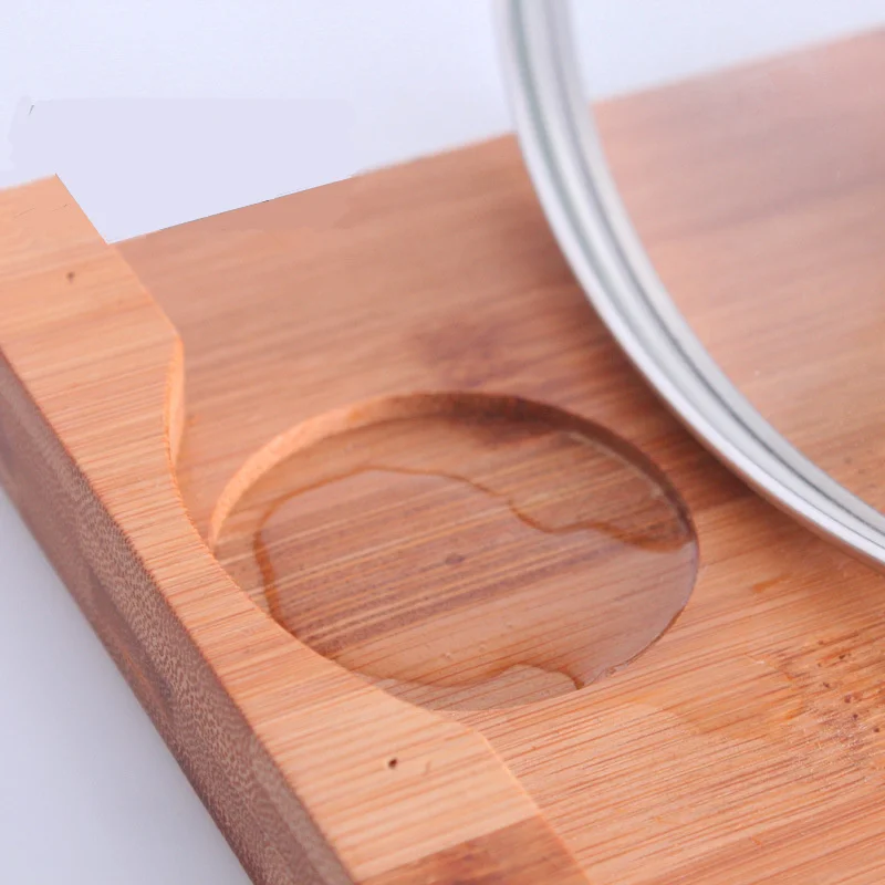 Складная бамбуковая полка для крышек кастрюль разделочная доска держатель