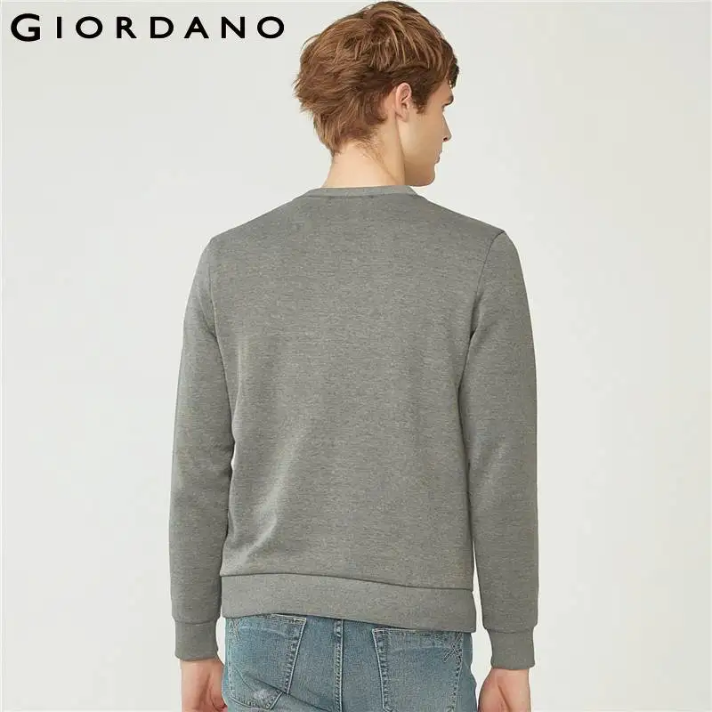 Giordano/мужская толстовка с тиснением пуловер круглым вырезом ребристые Мужские