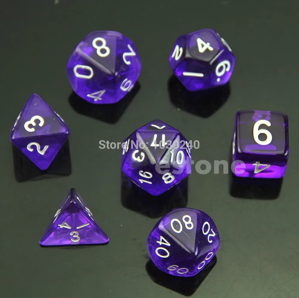MTG RPG D& D DND Poly Dice настольная игра Набор из 7 сторонних штампов D4 D6 D8 D10 D12 D20 и Прямая поставка