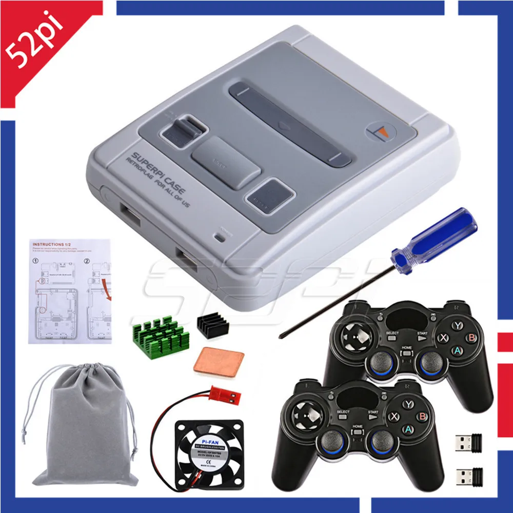 52Pi Retroflag SUPERPi CASE-J NESPi чехол с 2,4 ГГц беспроводной игровой контроллер для Raspberry Pi 3 B Plus/3/2B