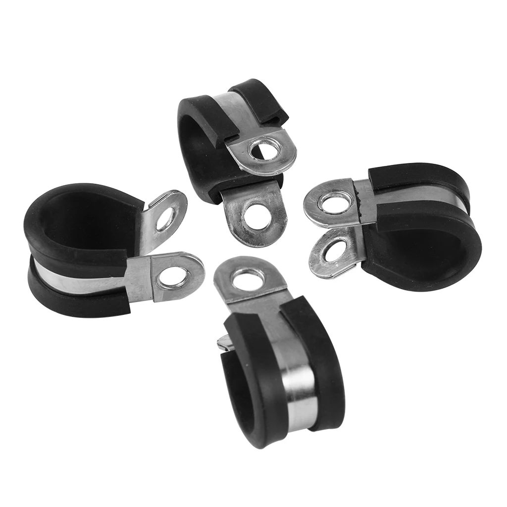 Гибкие зажимы 4 шт./лот с резиновой подкладкой из нержавеющей стали 304 P для
