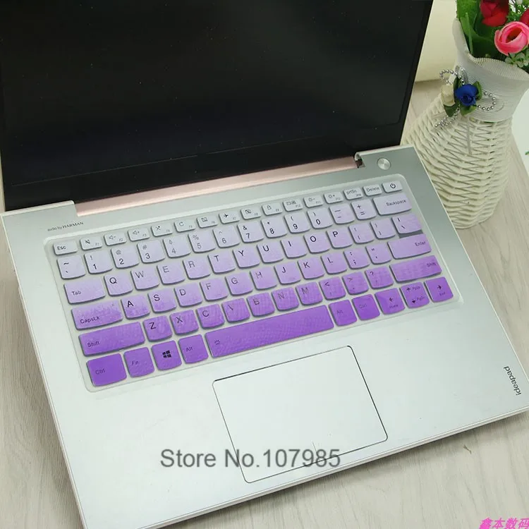 GradualPurple Для lenovo IdeaPad 120S-14IAP 330 330s 320 320s 530s V530s-14ikb 530S-14ikb 14 14ikb 730S силиконовая клавиатура защитная накладка для телефона - Цвет: GradualPurple