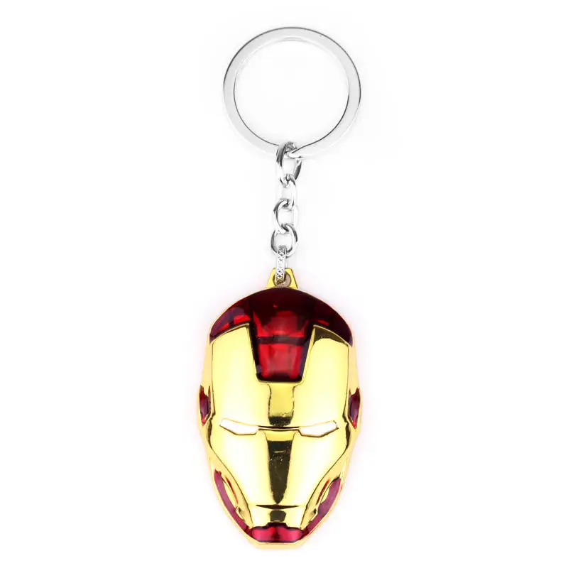 Новое поступление, супер герой, Мстители, Железный человек, брелок в виде руки, металлический брелок, 3 цвета, светильник, сплав, брелок, цепочка, массивные украшения - Цвет: gold