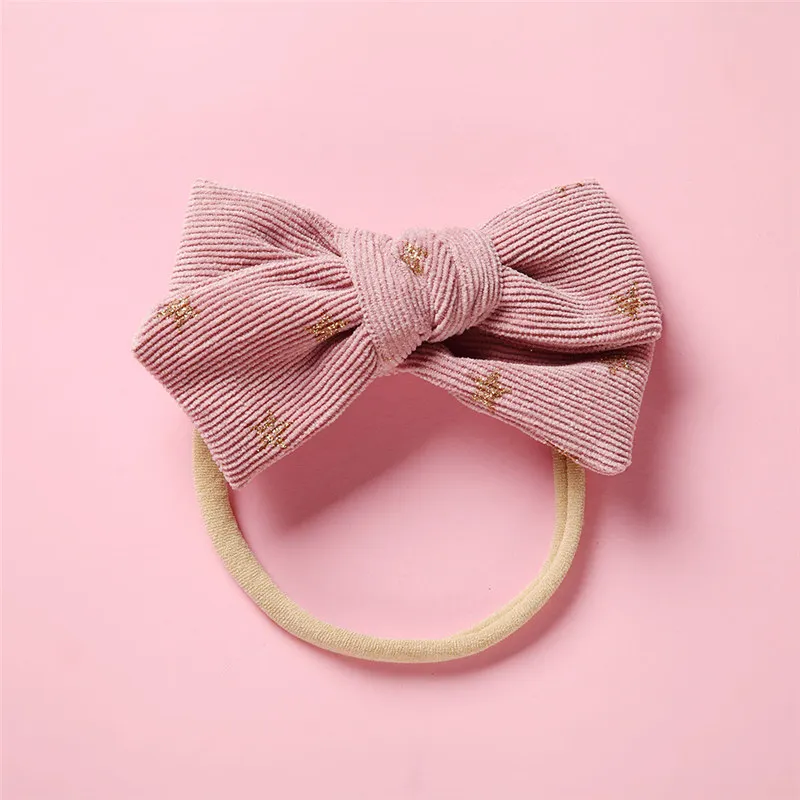 headband 8 1 шт., повязки на голову из вельвета с бантом или заколки для волос, тканевый бант для девочек, заколки для волос с милым принтом, аксессуары для волос - Цвет: headband 8