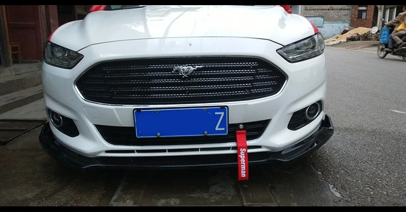 Автомобильный Стайлинг для Ford Mondeo Fusion 2013- передний бампер Нижняя решетка защитная пластина для губ Наклейка декоративная полоска