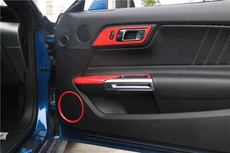 Для Ford Mustang 2015 2018 красный ABS Крышка корпуса автомобильной двери динамика|Лепнина