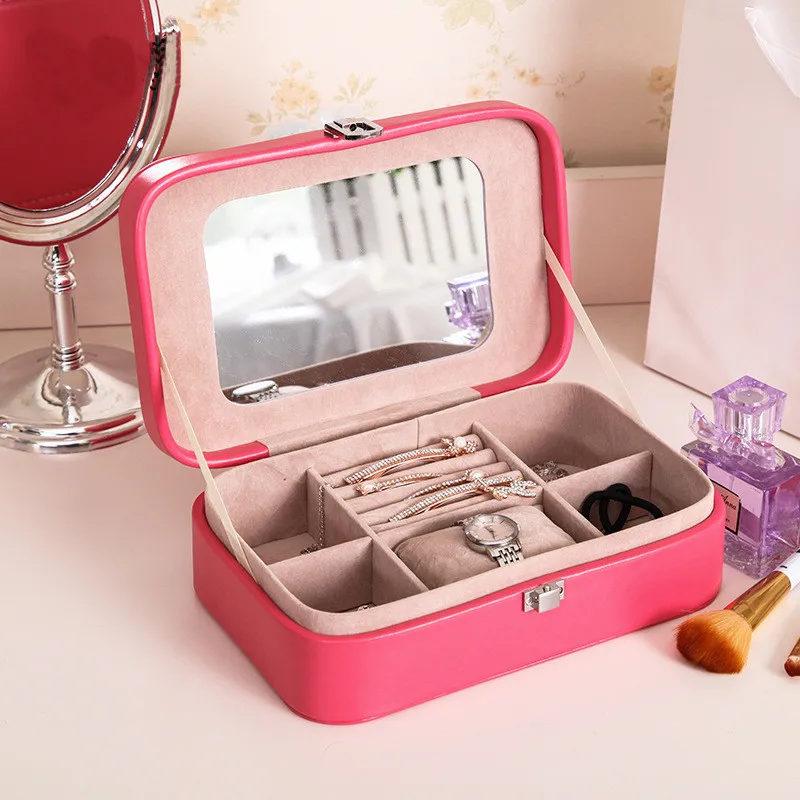 

Necklace Jewelly Rings Storage Boxes Desktop Women's Cosmetic Storage Box Professional Storage Boxes