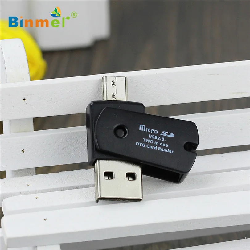 Горячая продажа BINMER подарки Оптовая OTG Micro USB к 2 0 SD TF кард ридер адаптер для