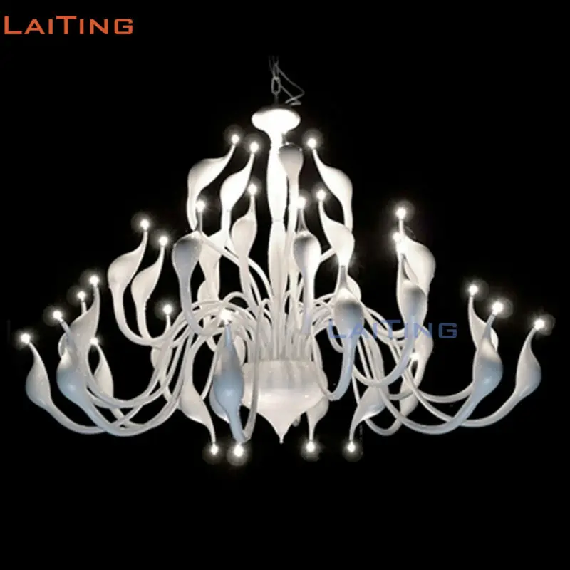 Итальянский Сельский креативный арт 36 голов лебедь люстра светильник