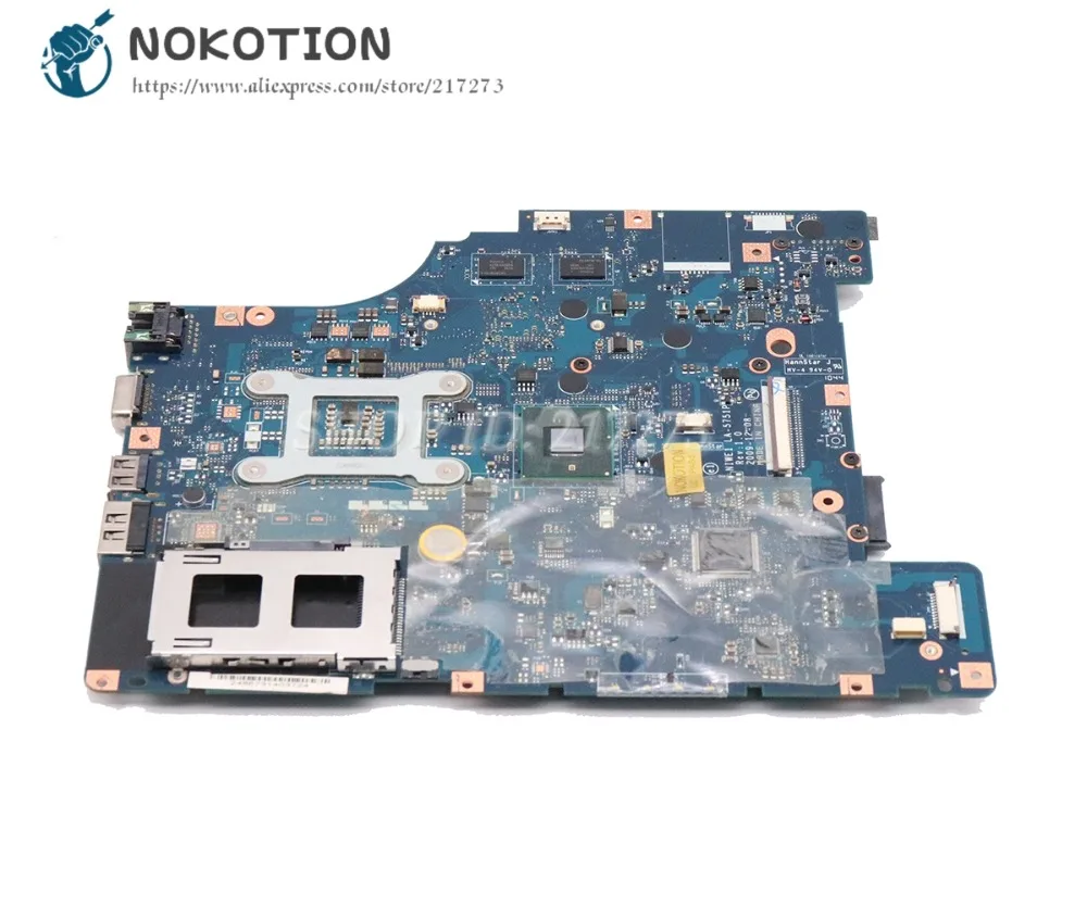 NOKOTION для lenovo G460 Z460 Материнская плата ноутбука HM55 DDR3 HD4500 Процессор NIWE1 LA-5751P основная плата