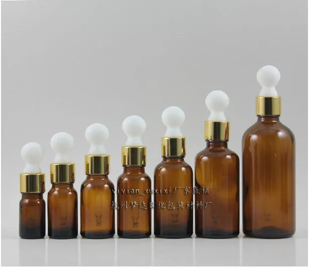 wholesale 50pcs 100ml brown/amber round shaped dropper bottle,dropper container 100 ml glass essential oil bottle wholesale