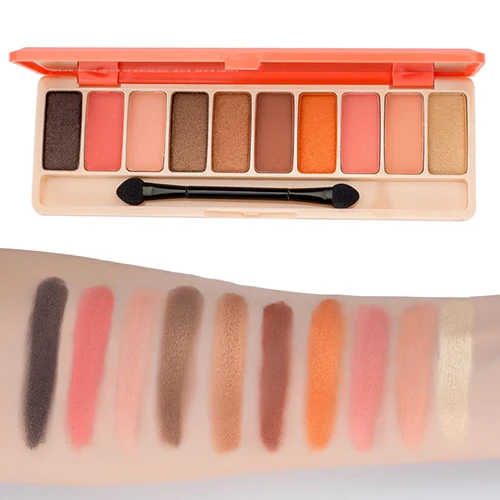 01 Eye Shadow Lameila Nude Pearl Shimmer&Matte Eyeshadow Palette 10 Color Nake Smoky Earth Orange Color Eye Shadow Pallete Set Eyes Makeup - Цвет: 01 Eye Shadow