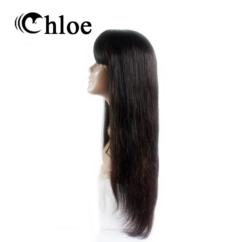 Chloe человеческие волосы на кружеве, парики, прямые, натуральный цвет, бразильские волосы remy с волосами младенца, средний размер, FT1556