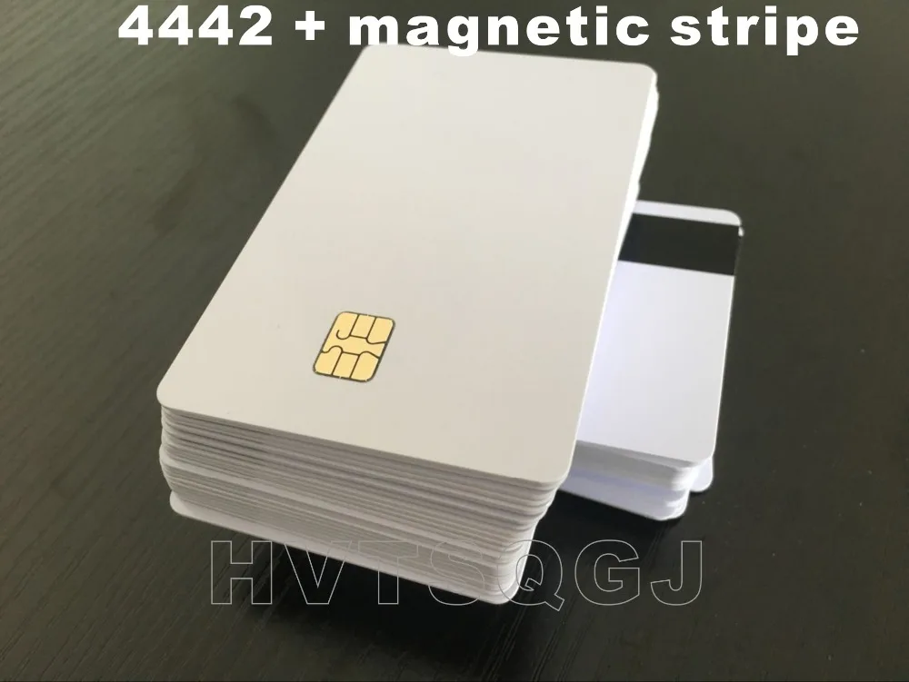 200pcs Free shipping Hot selling credit card size Hico magnetic strip SLE4442 PVC IC | Безопасность и защита