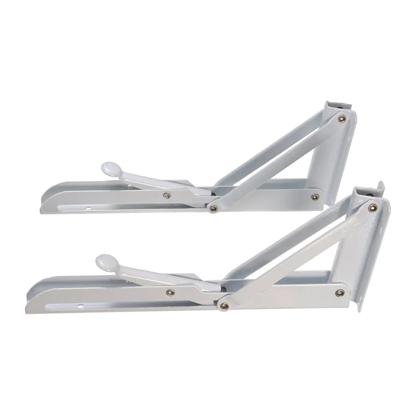 2Pcs/set Triangular Folding Bracket Metal Release Catch Support Bench Table Shelf Home Wall bracket |