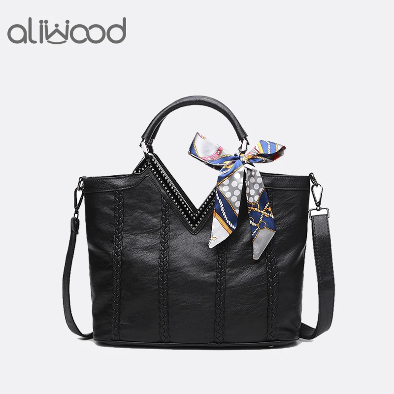 

Aliwood Diamond Ladies' Leather handbag Women's handbags Elegant scarf Crossbody bag Shoulder Messenger Bag Tote Bolsas Feminina