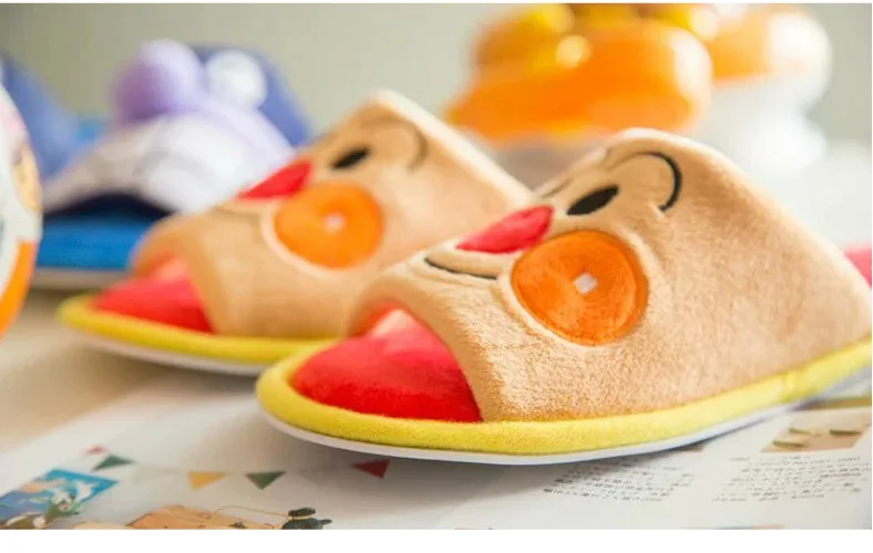 Мультфильм Anpanman зимние домашние тапочки коллекция куклы игрушки Мягкая кукла обувь подарок для детей любовь домашнее животное#1136