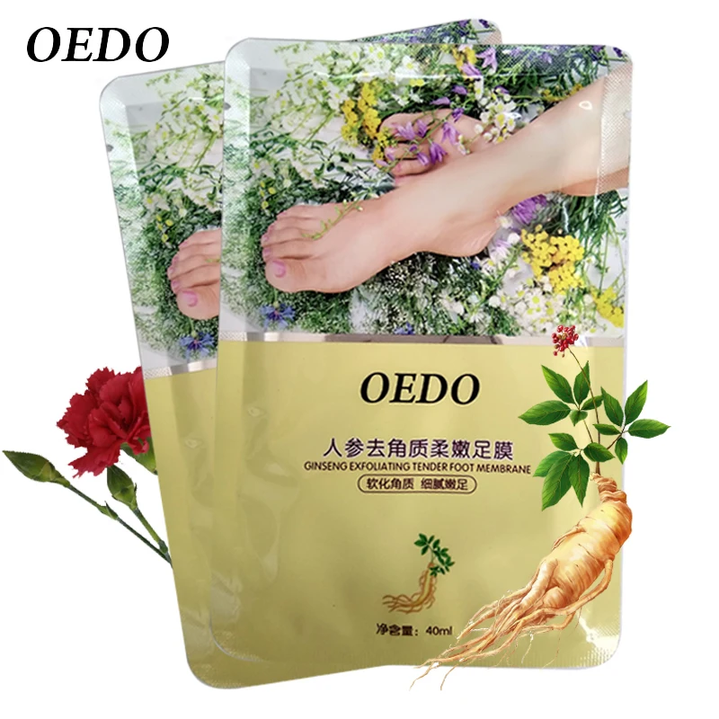 OEDO 1 пакет женьшеня отшелушивающая нежная Мембрана для ног маска омертвевшей