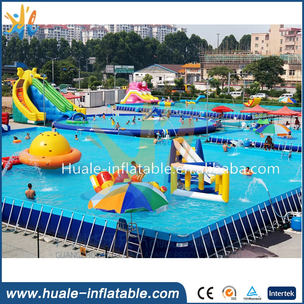 Большой ПВХ Портативный Металлический Каркас Плавательный Бассейн для