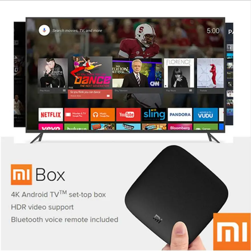 Original Xiaomi MI BOX TV 3 Android 6.0 2G/8G Smart 4K Quad Core Multi-language Netflix YouTube Google HDR Movie Set-top Box | Электроника