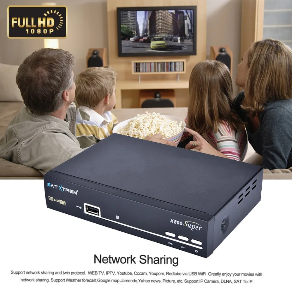 Satxtrem X800 Супер Спутниковый ресивер для Цифровое телевидение DVB S2 спутниковый декодер DVB-S2 коробка HD ТВ тюнер DVBS2 Европа Clines