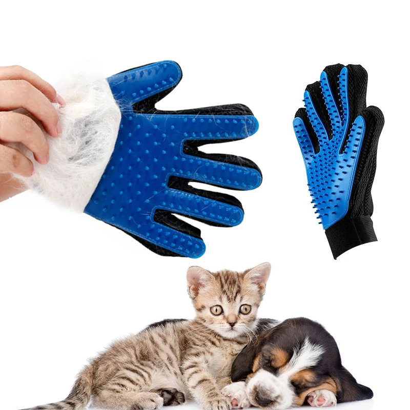 YVYOO Pet Dog Hair Brush Comb Glove For Pet Cleaning Massage Glove For Animal Cleaning Cat Hair Glove Pet Grooming Supply C06
