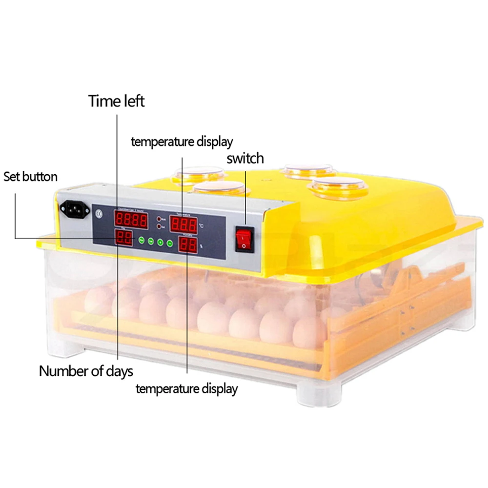 Ферма 48 инкубатор для яиц Hatcher семейного использования Брудер инкубаторная