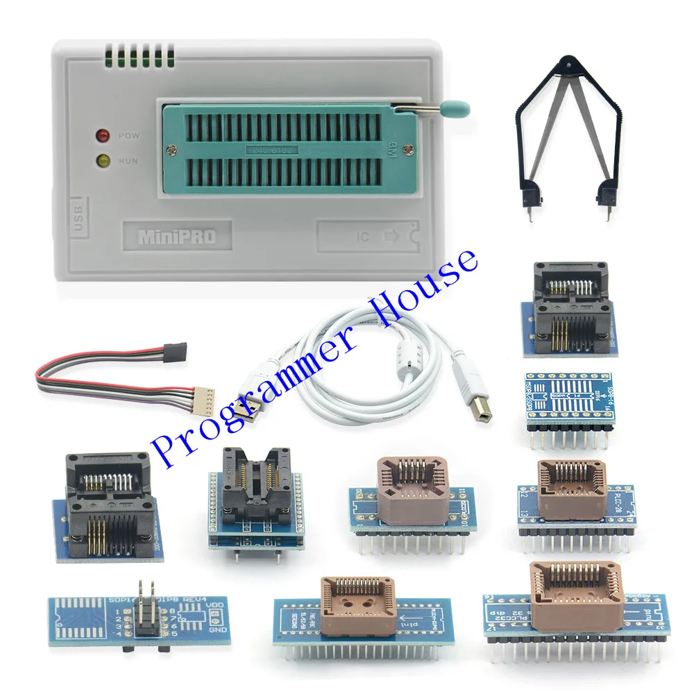 V9.00 minipro TL866II плюс высокоскоростной USB Универсальный программатор биоса+ 10 элементов IC Адаптеры лучше, чем TL866A TL866CS
