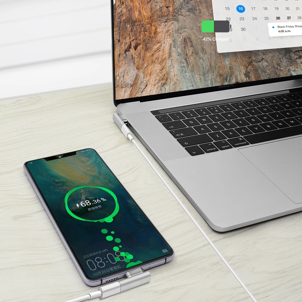 Высокое качество 20 контактов магнитный USB C адаптер Тип C разъем PD 100 Вт Быстрая зарядка для MacBook Pro для huawei для samsung