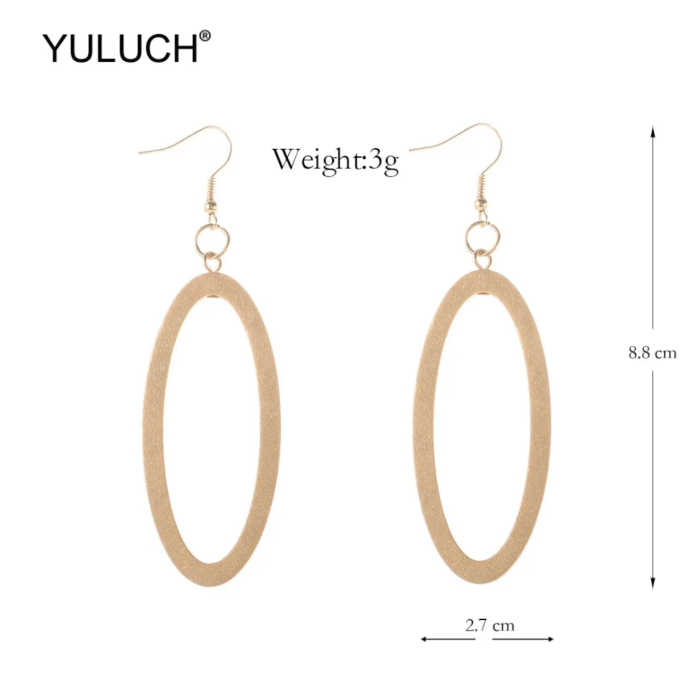 YULUCH 2019 деревянные Овальные Полые Простые Модные серьги-подвески винтажные
