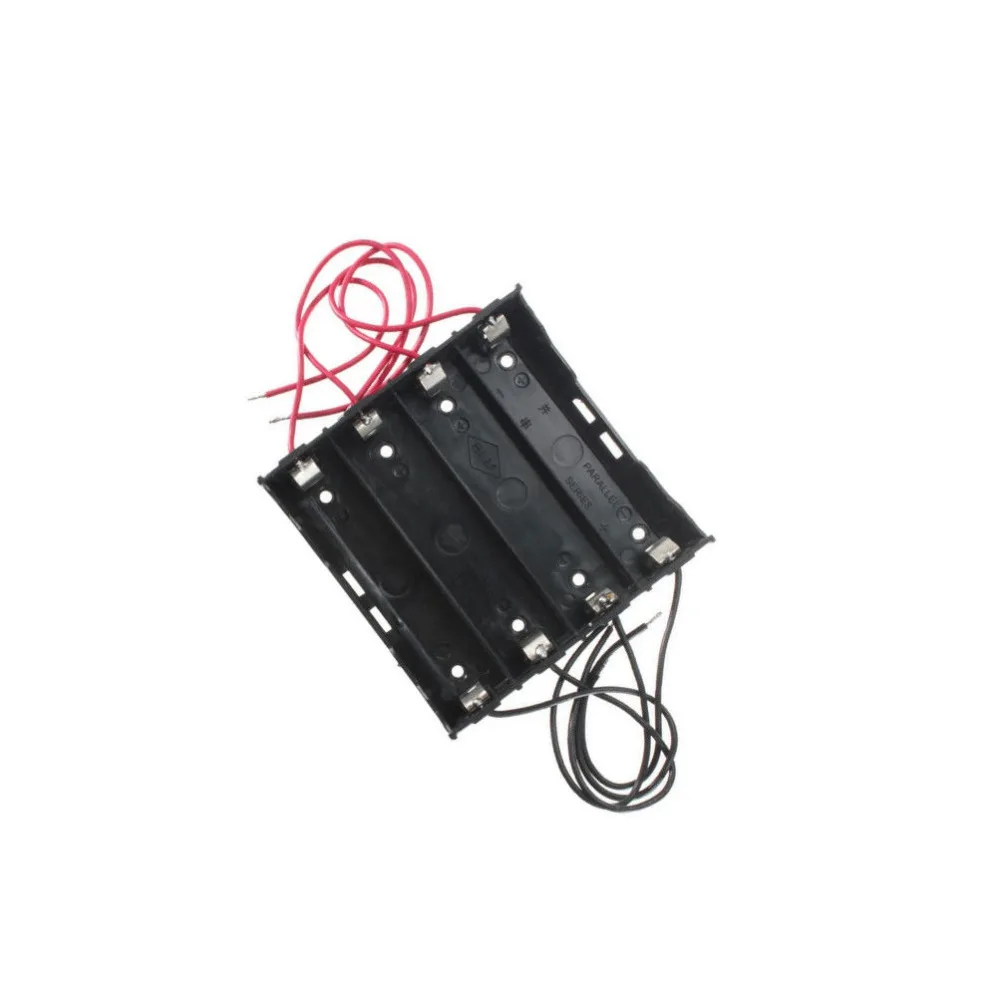 4 Slots 18650 Wired Battery Holder Box 1 Power Storage Case Leads Rechargeable |
