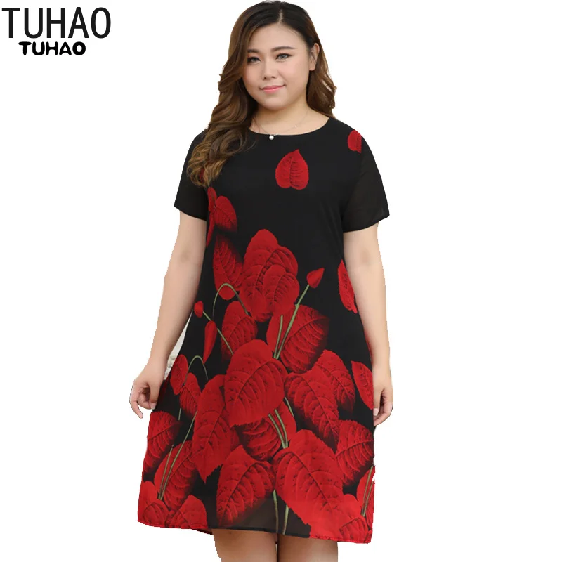 TUHAO летнее винтажное офисное женское платье размера плюс 10XL 8XL 6XL для мамы