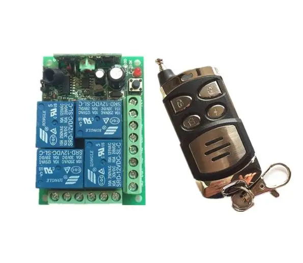 DC 12V 10A 4 CH 4CH беспроводной пульт дистанционного управления 4 кнопки дистанционного управления Переключатель Syatem 315mhz 433mhz для домашнего гаража - Цвет: 1
