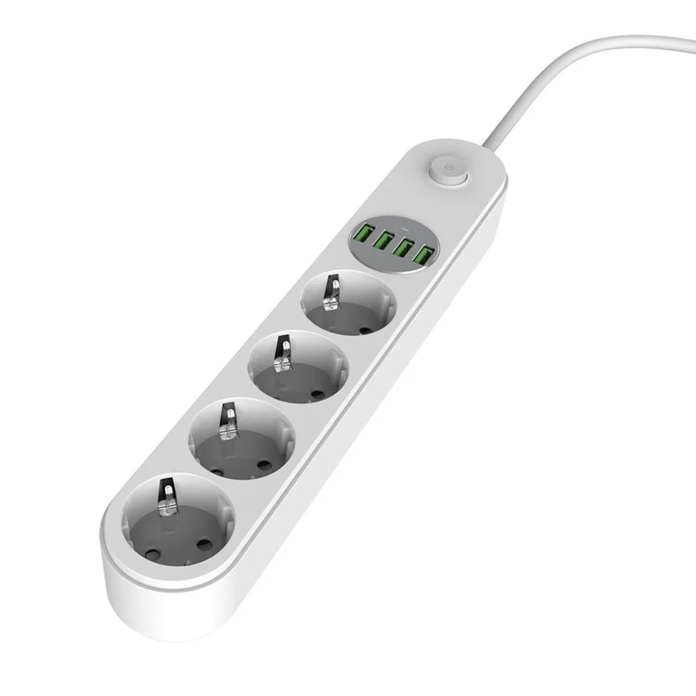OUTAD Универсальный м 2 ЕС Plug мощность Srip с 4 порты usb удлинитель быстрой зарядки