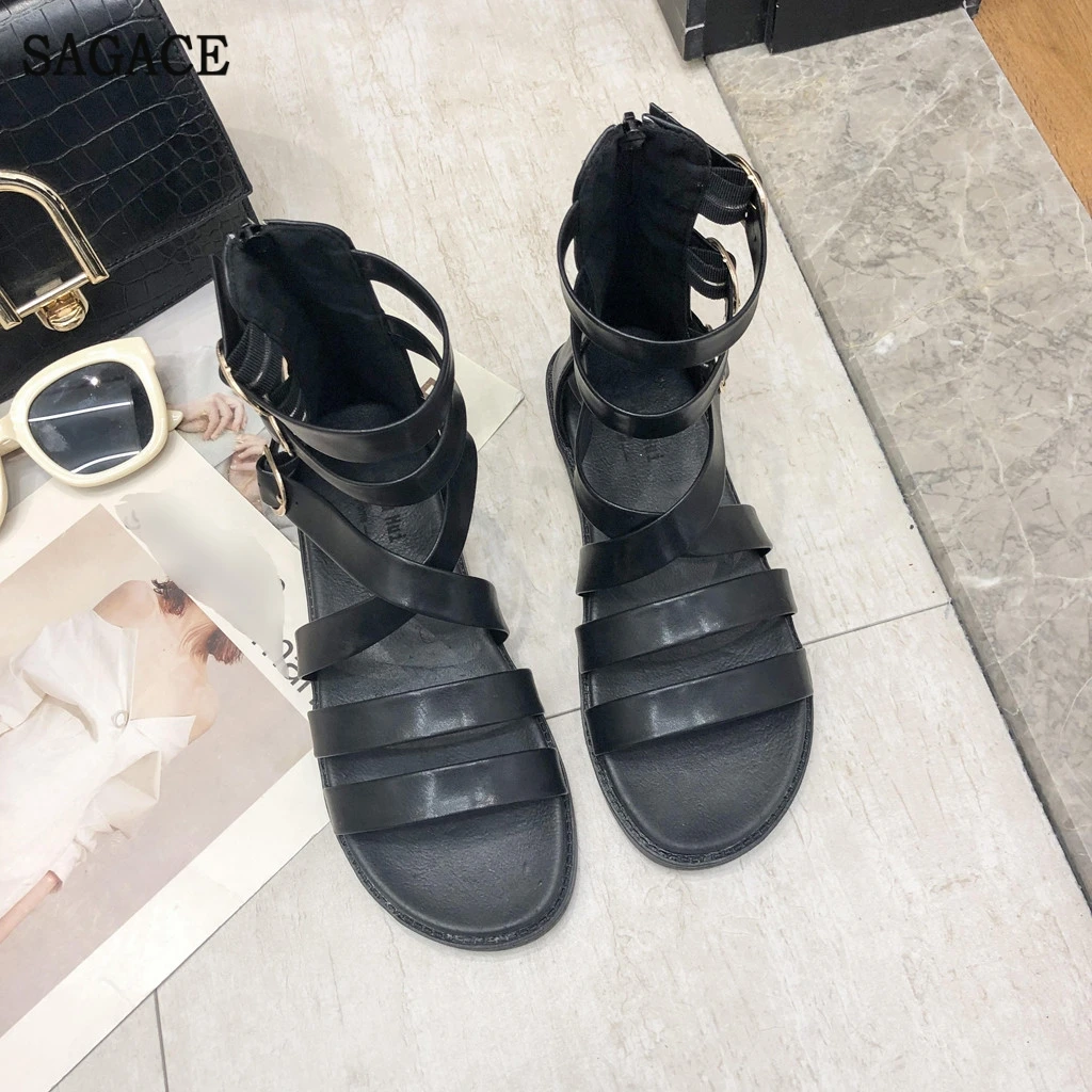SAGACE женская обувь на толстой платформе Летняя с открытым носком повседневные
