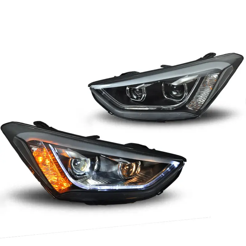 Фара для hyundai Santafe IX45 2013 Светодиодная лента для фар ангельский глаз