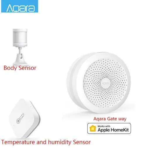 3in1 as picture Xiaomi Aaqara, комплекты для умного дома, датчик двери, окна, человеческого тела, беспроводной переключатель, шлюз, концентратор, датчик влажности воды, для Apple, домашний комплект - Цвет: 3in1 as picture
