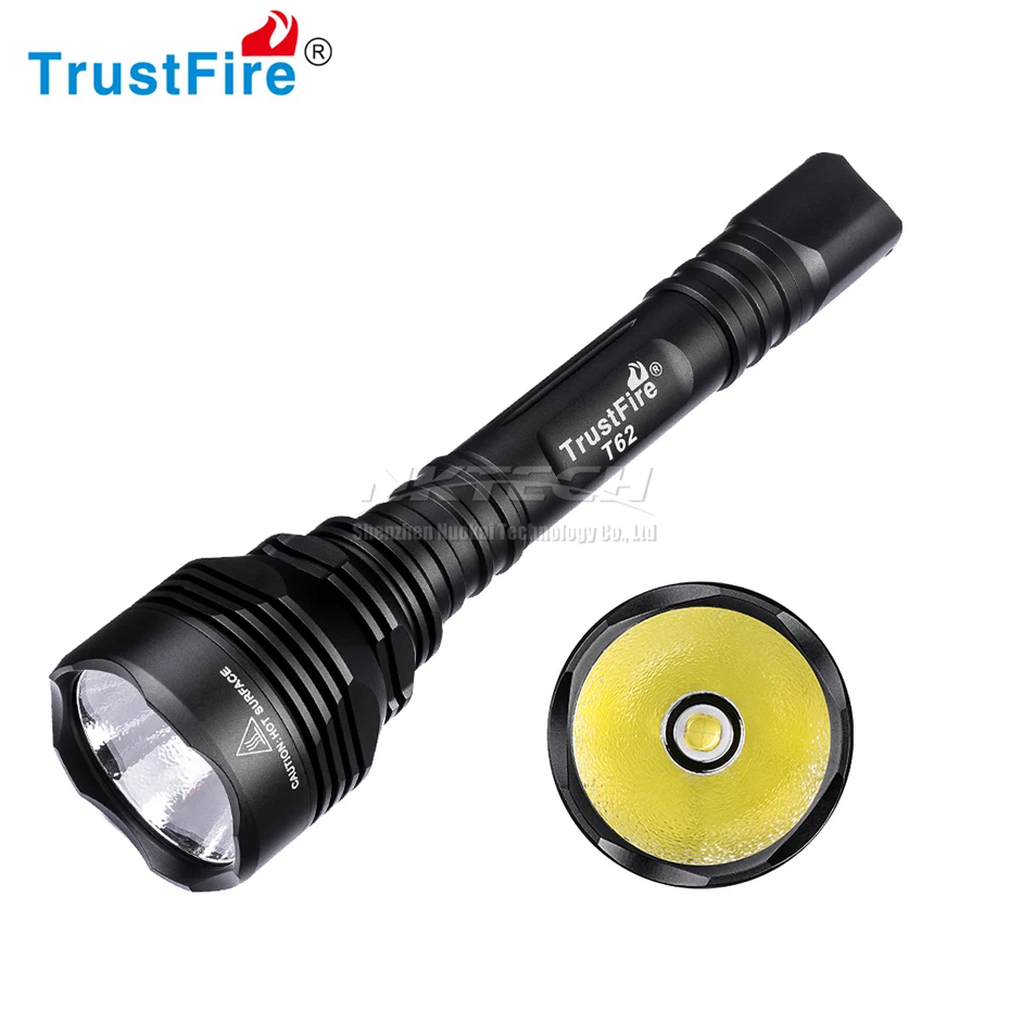 TrustFire T62 тактический фонарик со светодиодной лампой 3600 люмен 5 режимов IPX8 1 м тест