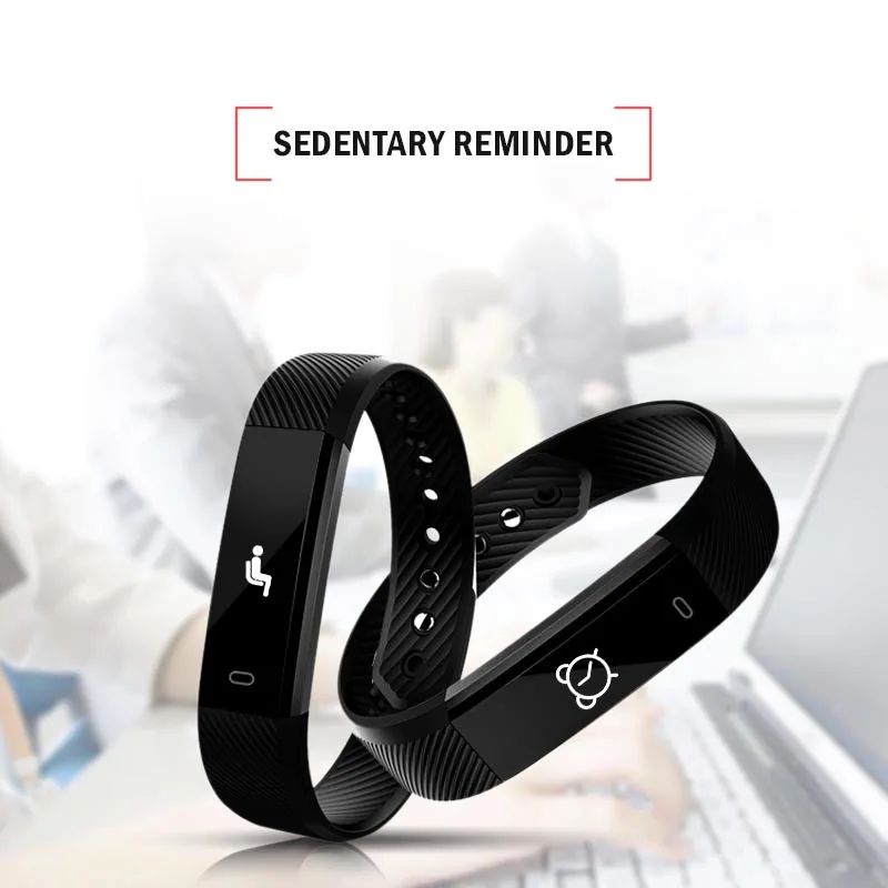 ID115 Смарт фитнес-браслеты трекер умный Браслет Шагомер Bluetooth Smartband