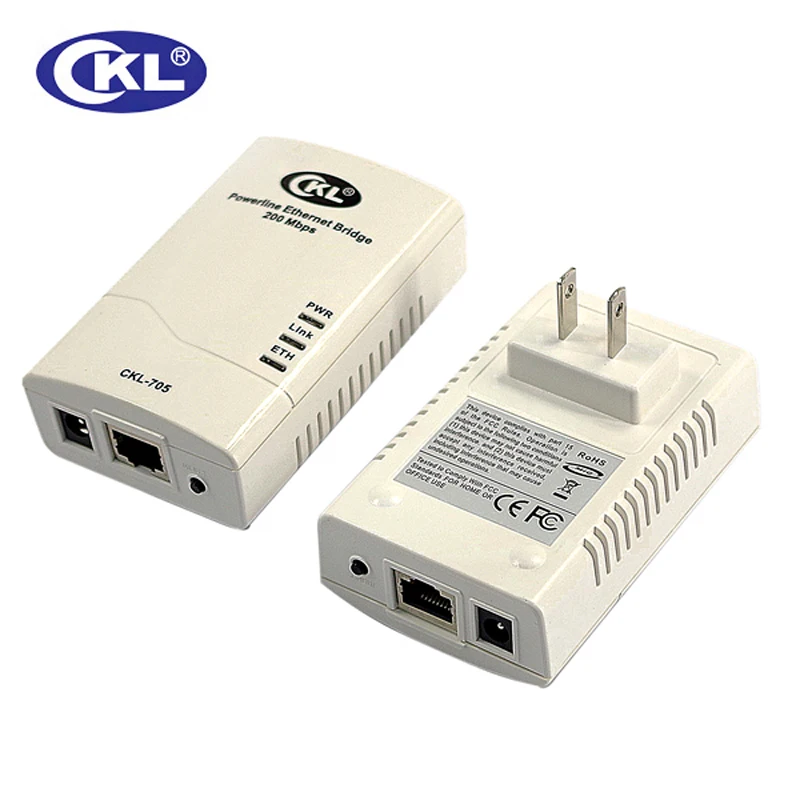 CKL-705 сетевой адаптер Powerline для расширения сети Интернет со скоростью передачи данных до 200 Мбит/с
