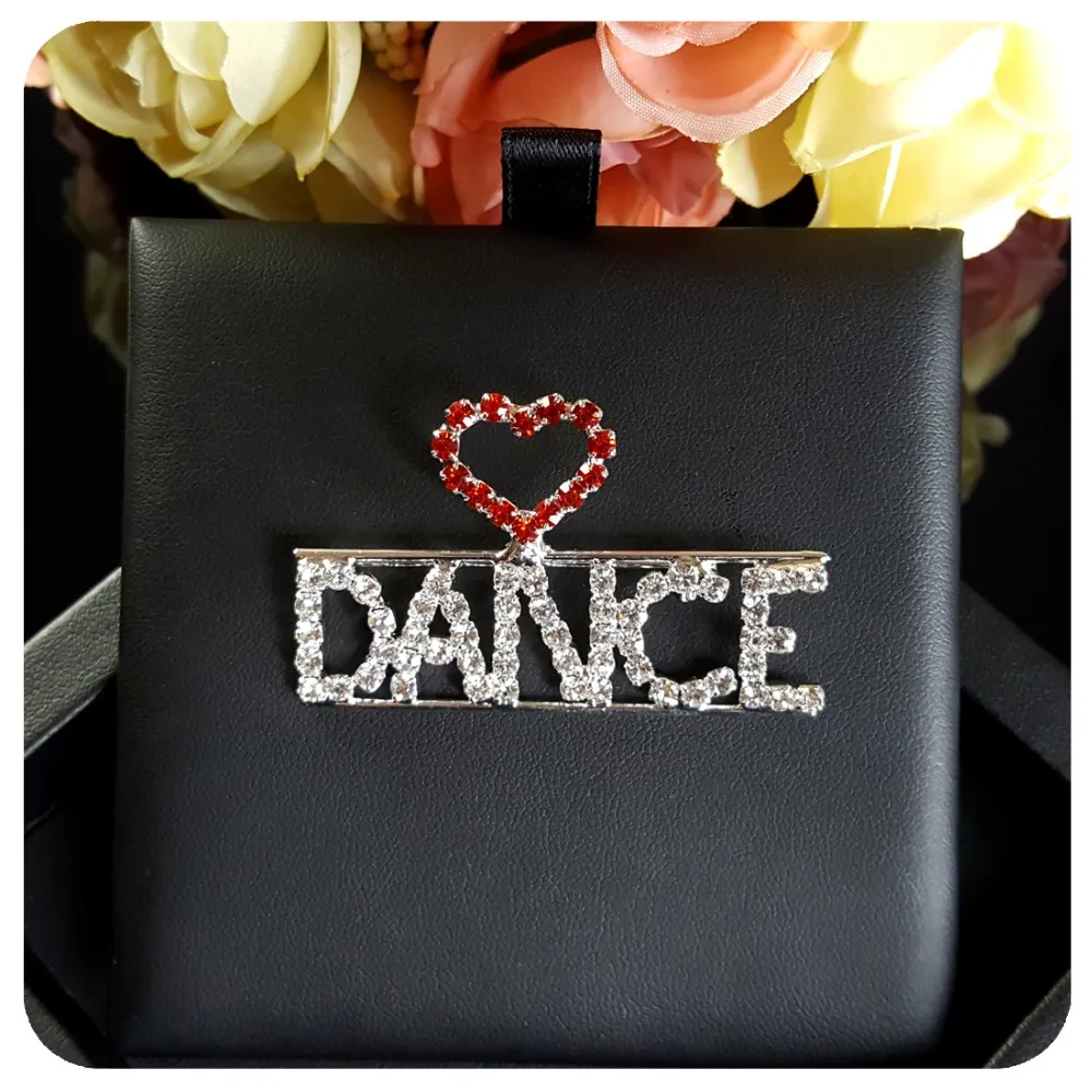 Великолепные блестящие ювелирные изделия ручной работы брошь в виде слова LOVE DANCE