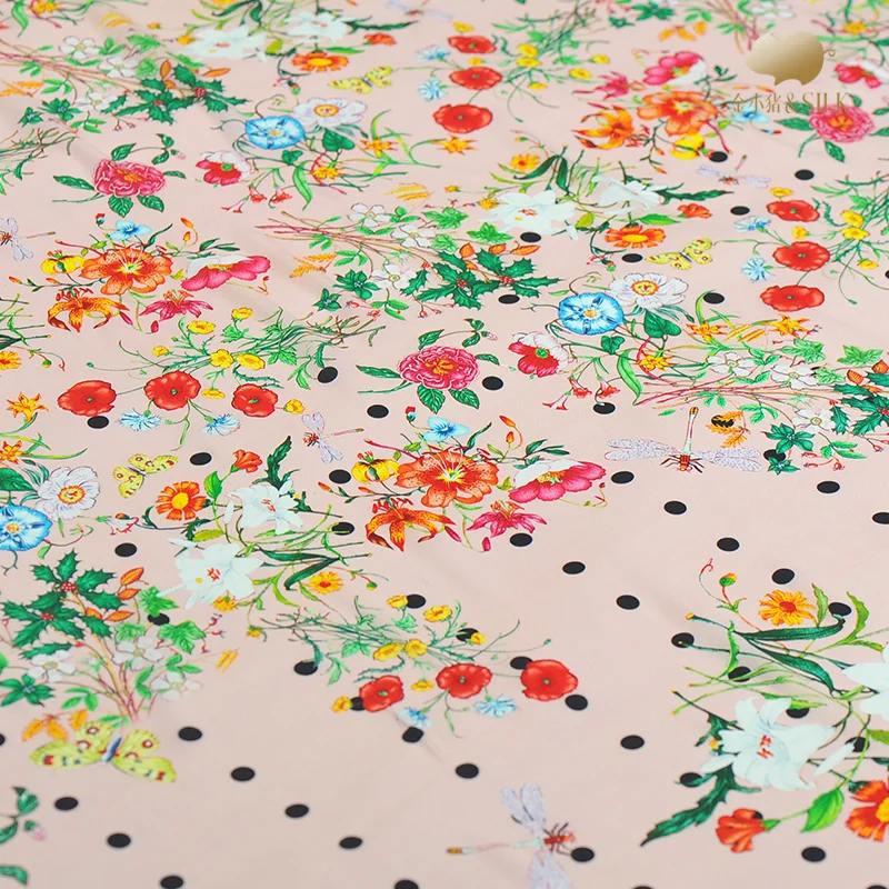 

112cm anti-wrinkle silk fabric stretch double jojo silk fabric soft silk fabric for dress material wholesale silk cloth