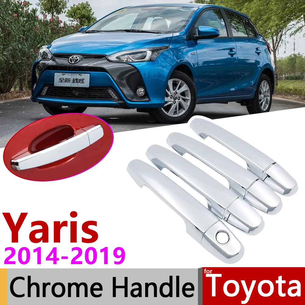 Для Toyota Yaris vitz XP150 2014 ~ 2019 хромированная крышка внешней дверной ручки
