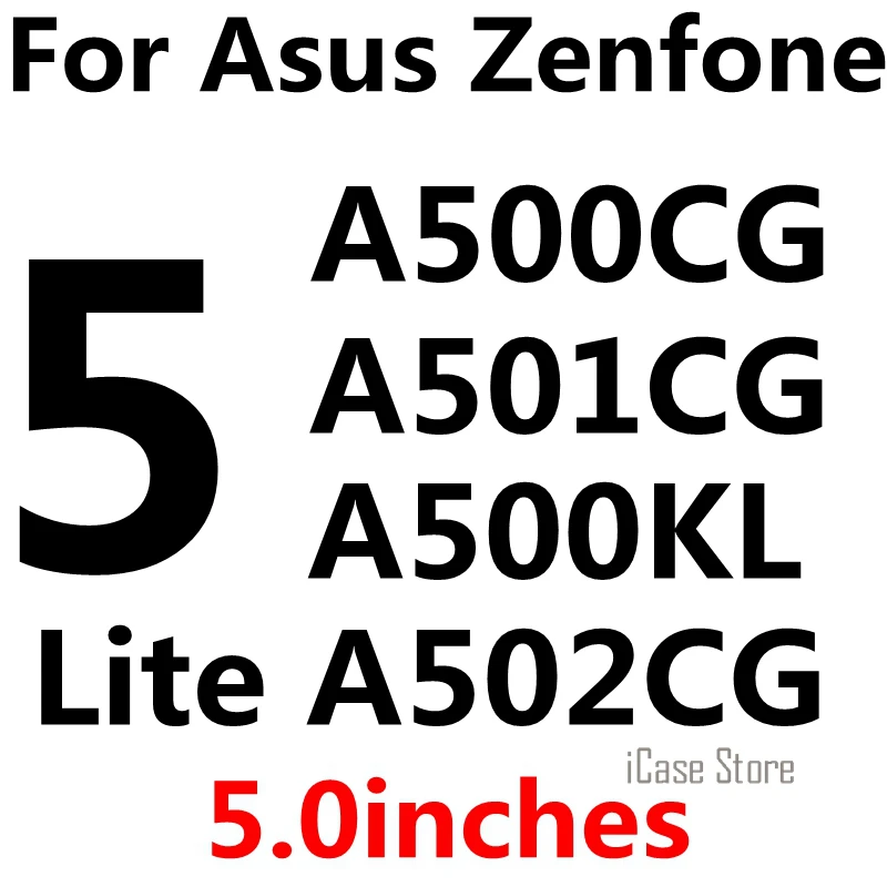 С уровнем твердости 9H 0,26 мм закаленное Стекло для Asus Zenfone 2 Laser Ze500KL Ze550KL 5 GO ZC451TG Zenfone 3 Max Zc520TL ZB452KG ZC553KL ZB500KL чехол пленка - Цвет: A501CG