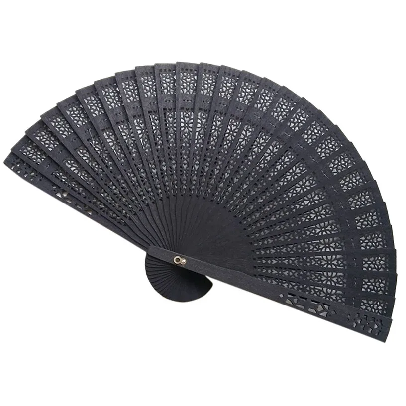 Openwork Carved Wooden Hand Fan Chinese Style Flower Decorative Wedding Dance Dress Accessories Han Costume Show J1 | Дом и сад
