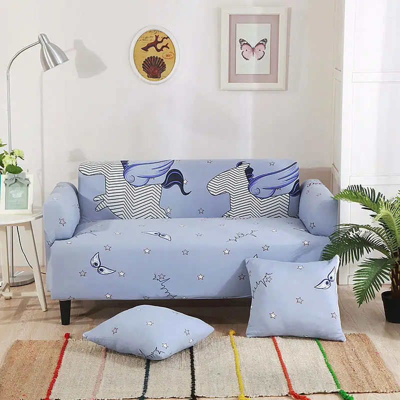 Modern Colored Plaid Elastic Sofa Protector Cover for Living Room Sofa Slipcovers Sectional L Shape Sofacover 1/2/3/4 Seater - Цвет: 14